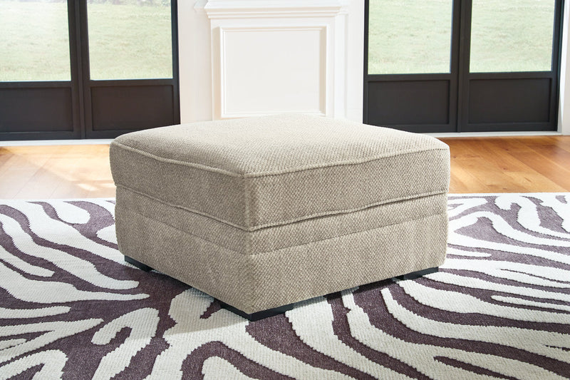 Calnita Sisal Oversized Swivel Chair and Ottoman -  Ashley - Luna Furniture