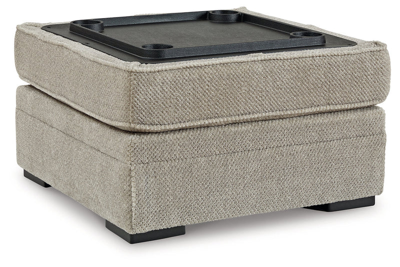 Calnita Sisal Oversized Swivel Chair and Ottoman -  Ashley - Luna Furniture