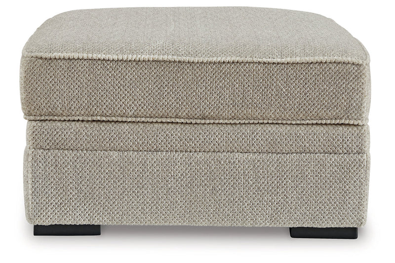 Calnita Sisal Oversized Swivel Chair and Ottoman -  Ashley - Luna Furniture