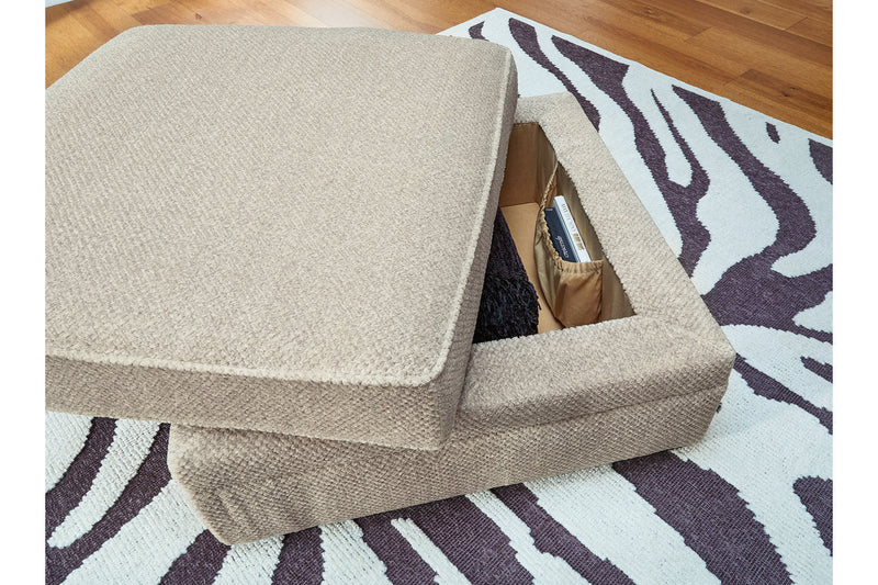 Calnita Sisal Oversized Swivel Chair and Ottoman -  Ashley - Luna Furniture