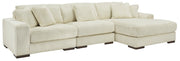 Lindyn Ivory 3-Piece RAF Chaise Sectional -  Ashley - Luna Furniture