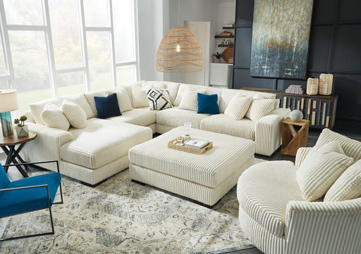 Lindyn Ivory 5-Piece LAF Chaise Sectional -  Ashley - Luna Furniture