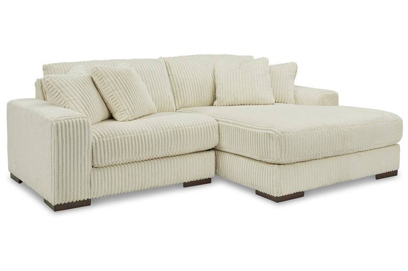 Lindyn Ivory 2-Piece RAF Sofa Chaise