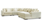 Lindyn Ivory 5-Piece RAF Chaise Sectional -  Ashley - Luna Furniture