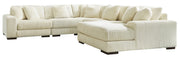 Lindyn Ivory 5-Piece RAF Sectional - Gate Furniture