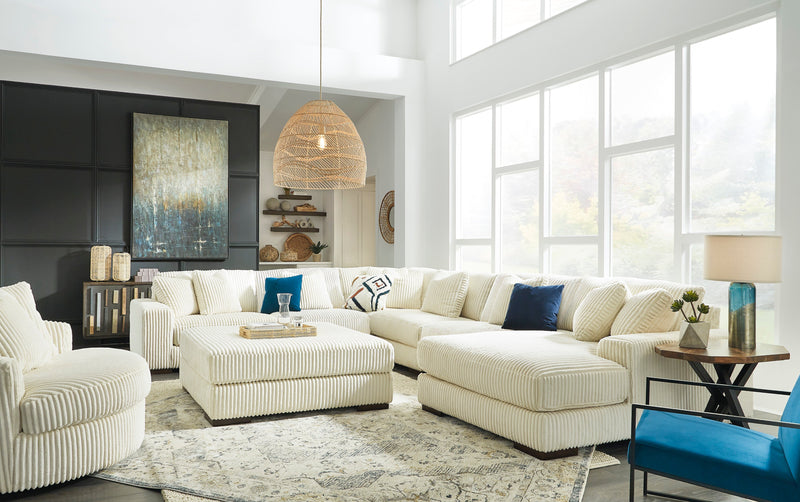 Lindyn Ivory 6-Piece RAF Chaise Sectional -  Ashley - Luna Furniture