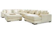 Lindyn Ivory 6-Piece Sectional with Chaise and Ottoman -  Ashley - Luna Furniture