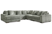 Lindyn Fog 5-Piece LAF Chaise Sectional -  Ashley - Luna Furniture