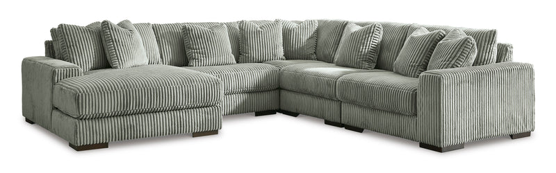 Lindyn fog 5-Piece LAF Sectional with Chaise - Gate Furniture