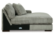 Lindyn Fog 3-Piece Sectional and Chair -  Ashley - Luna Furniture