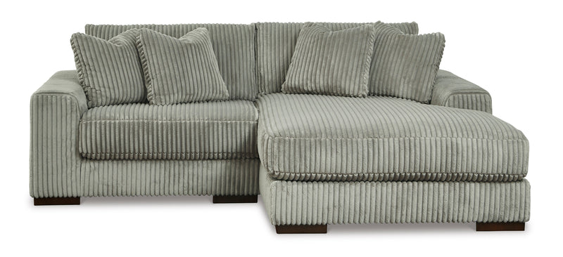Lindyn fog 2 Piece Raf Sectional with Chaise - Gate Furniture