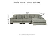 Lindyn Fog 3-Piece Sectional and Chair -  Ashley - Luna Furniture