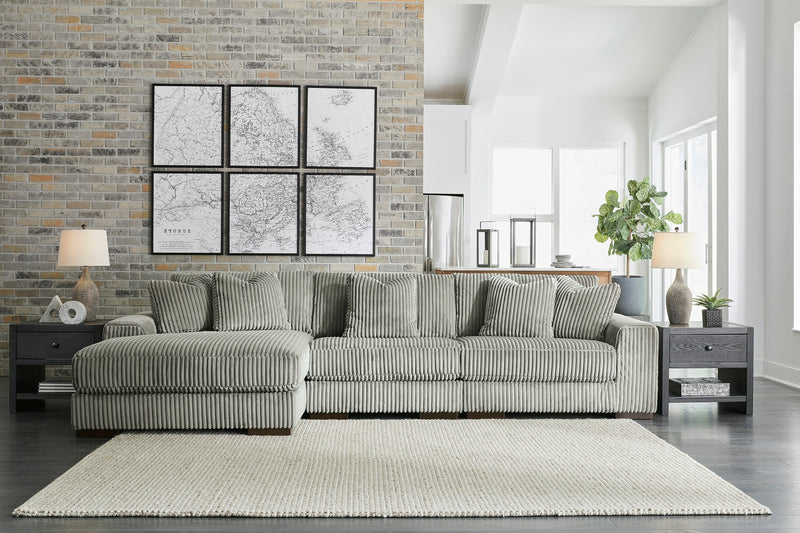 Lindyn Fog 3-Piece LAF Chaise Sectional -  Ashley - Luna Furniture