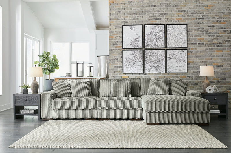 Lindyn Fog 3-Piece Sectional and Chair -  Ashley - Luna Furniture