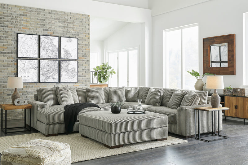 Lindyn Fog 5-Piece LAF Chaise Sectional -  Ashley - Luna Furniture