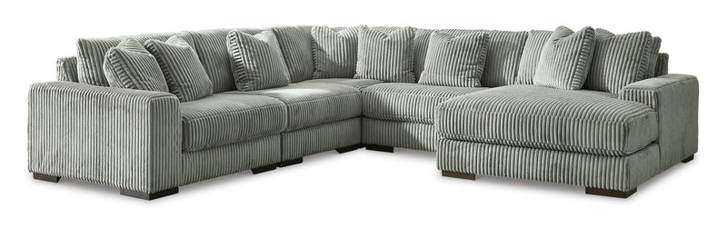 Lindyn fog 5-Piece RAF Sectional with Chaise - Gate Furniture