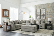 Lindyn Fog 5-Piece Sectional and Ottoman -  Ashley - Luna Furniture
