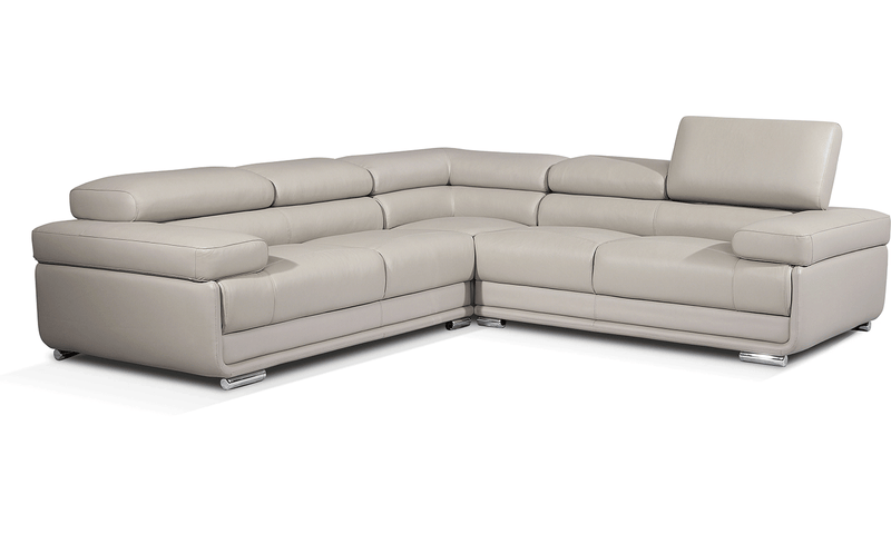 2119 Sectional With Extra Chair - Light Grey Set - p14167