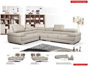 2119 Sectional With Extra Chair - Light Grey Set - p14167