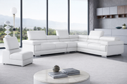 2119 Sectional With Extra Chair - White Set - p14171