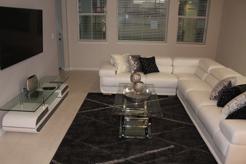 2119 Sectional With Extra Chair - White Set - p14171