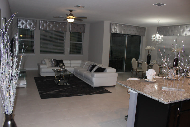 2119 Sectional With Extra Chair - White Set - p14171