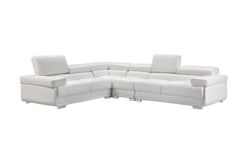 2119 Sectional With Extra Chair - White Set - p14171