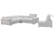 2119 Sectional With Extra Chair - White Set - p14171