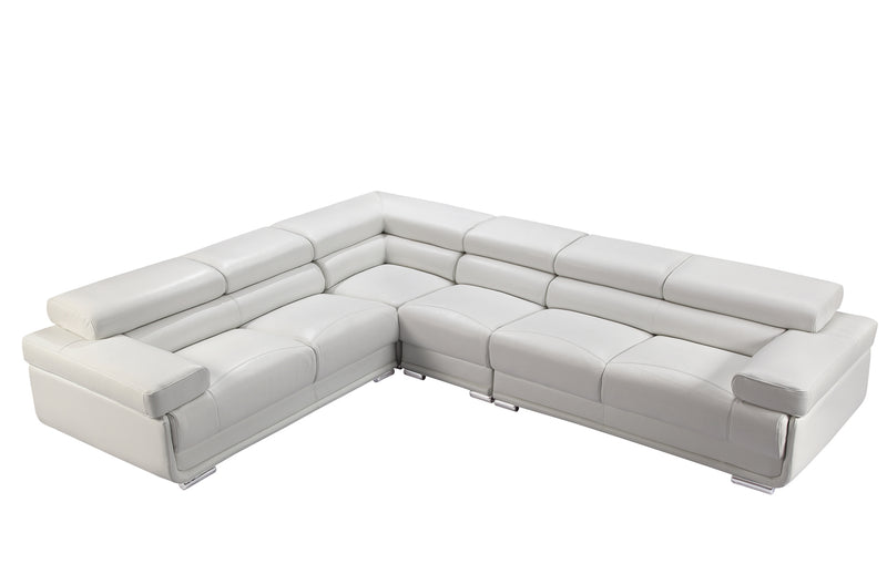 2119 Sectional With Extra Chair - White Set - p14171