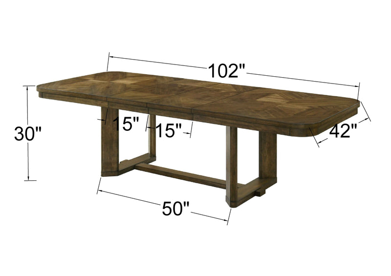 Broadmoor Brown Extendable Dining Set from Crown Mark - Luna Furniture