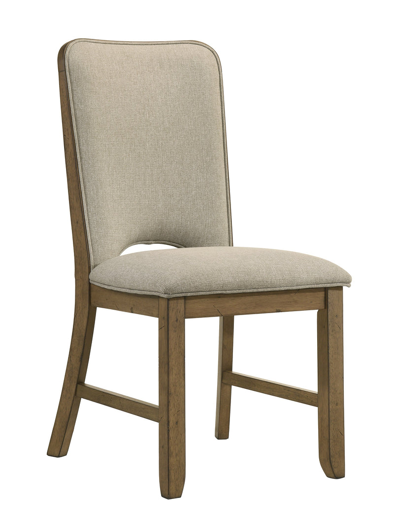 Cockrell Brown/Beige Side Chair, Set of 2 from Crown Mark - Luna Furniture