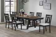 Maribelle Wheat Charcoal Extendable Dining Set from Crown Mark - Luna Furniture