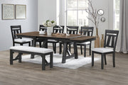 Maribelle Wheat Charcoal Side Chair, Set of 2 from Crown Mark - Luna Furniture