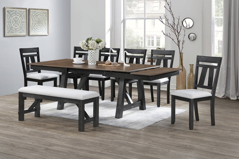 Maribelle Wheat Charcoal Side Chair, Set of 2 from Crown Mark - Luna Furniture