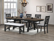 Maribelle Wheat Charcoal Extendable Dining Table from Crown Mark - Luna Furniture