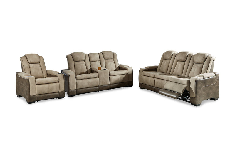 Next-Gen DuraPella Sand Power Reclining Sofa, Loveseat and Recliner -  Ashley - Luna Furniture