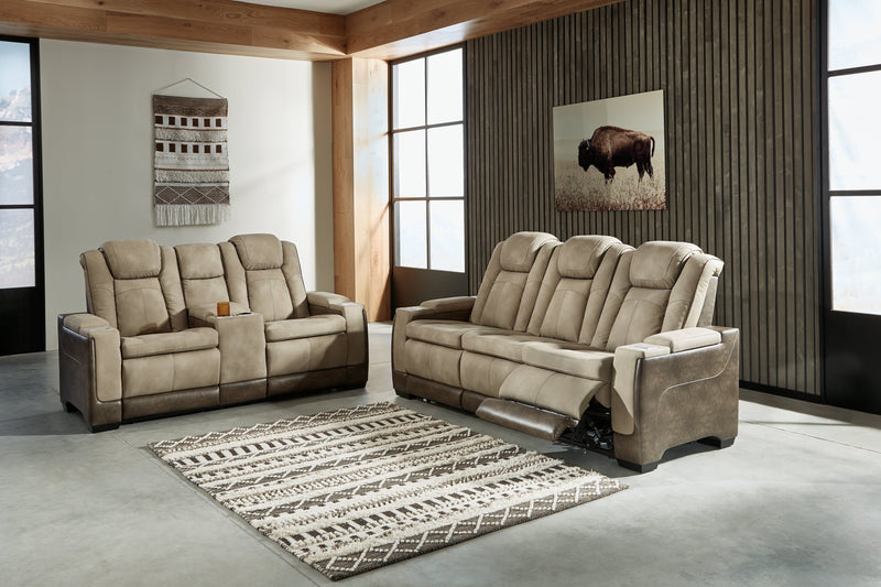Next-Gen Durapella Sand Power Reclining Sofa and Loveseat from Ashley - Luna Furniture