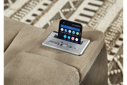 Next-Gen DuraPella Sand Power Reclining Sofa and Loveseat -  Ashley - Luna Furniture