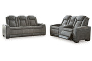 Next-Gen DuraPella Slate Power Reclining Sofa and Loveseat -  Ashley - Luna Furniture