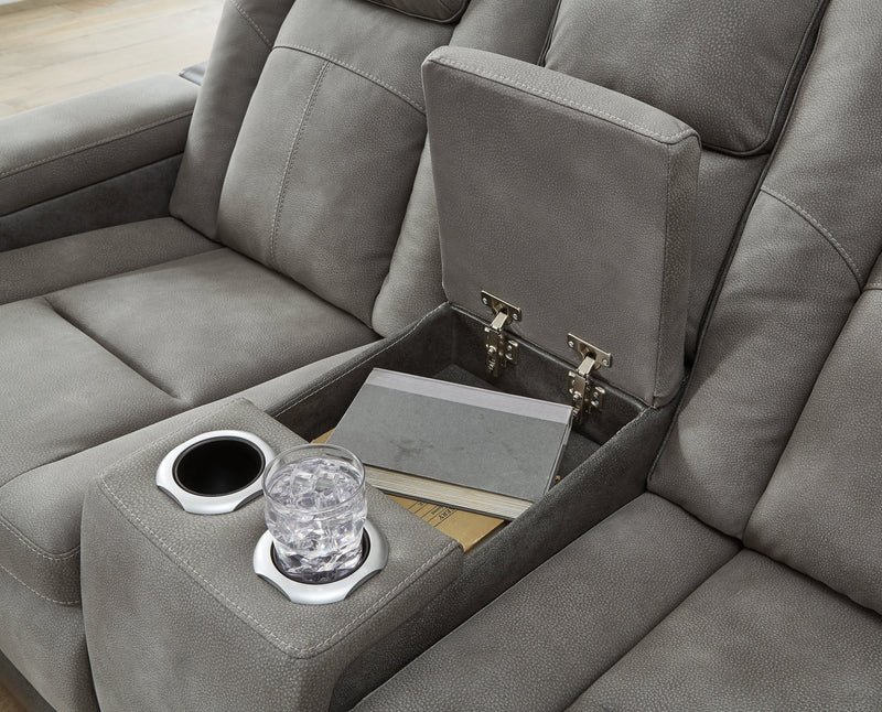 Next-Gen Durapella Slate Power Reclining Sofa and Loveseat from Ashley - Luna Furniture