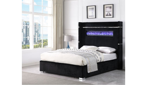 2215 Black Queen Bed - 2215-BLACK-QB-N