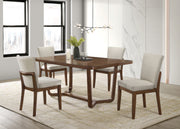 Salerno Beige/Brown Dining Set from Crown Mark - Luna Furniture