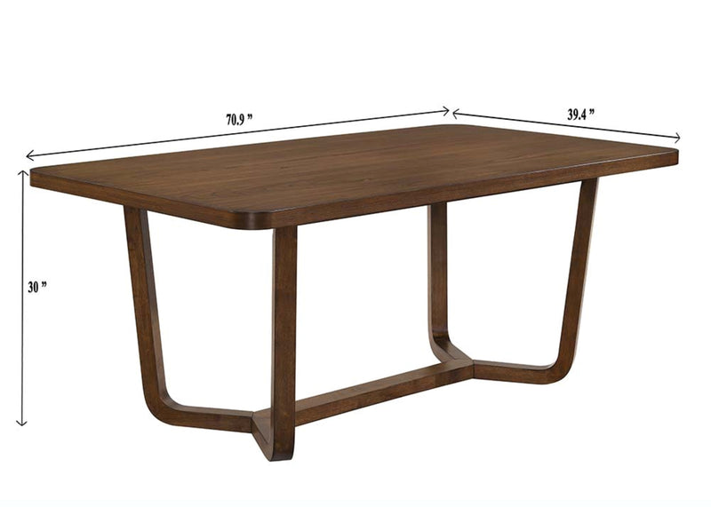 Salerno Beige/Brown Dining Set from Crown Mark - Luna Furniture