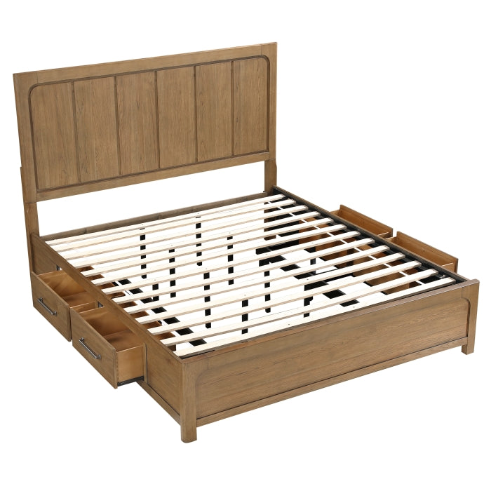 2336K-1CK* (4) California King Platform Bed with Storage Side Rails - 2336K-1CK*
