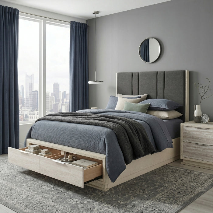 2391K-1CK* (3) California King Platform Bed with Footboard Storage - 2391K-1CK*