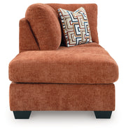 Aviemore Spice LAF Sectional with Ottoman and Recliner from Ashley - Luna Furniture