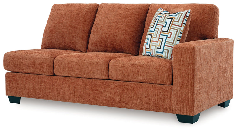 Aviemore Spice LAF Sectional with Ottoman and Recliner from Ashley - Luna Furniture