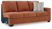 Aviemore Spice LAF Sectional with Ottoman and Recliner from Ashley - Luna Furniture
