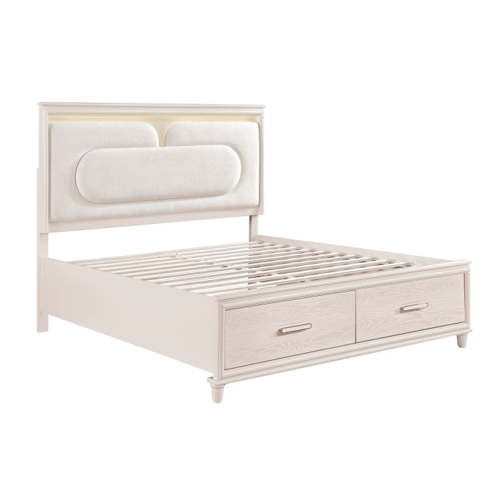 2451K-1EK* (4) Eastern King Platform Bed with Footboard Storage - 2451K-1EK*