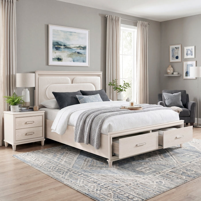2451K-1EK* (4) Eastern King Platform Bed with Footboard Storage - 2451K-1EK*